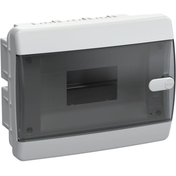 Корпус пластиковый IEK ЩРВ-П-8 IP41 черная прозрачная дверь UIC-KP12-V-08-41-K01