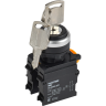 Переключатель с ключом на 3 положения IEK MASTER 2NO чёрный MI-SW60-20Y-3-34-3-K02