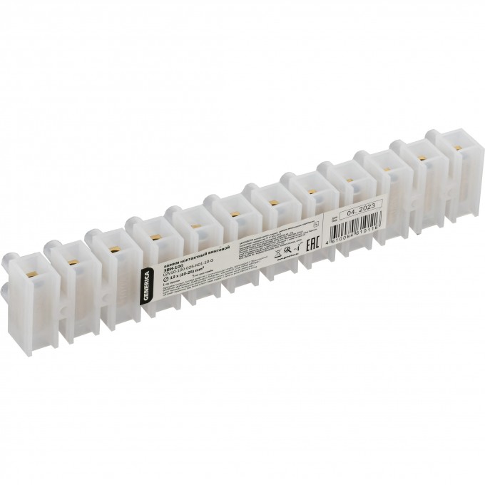Зажим винтовой IEK GENERICA ЗВИ-100 10-25мм2 12пар UZV10-100-025-K01-10-G